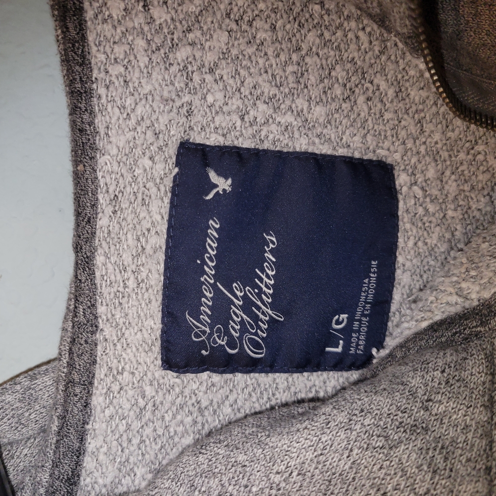 American Eagle Gray Zip-Up Hoodie - Picture 3 of 4